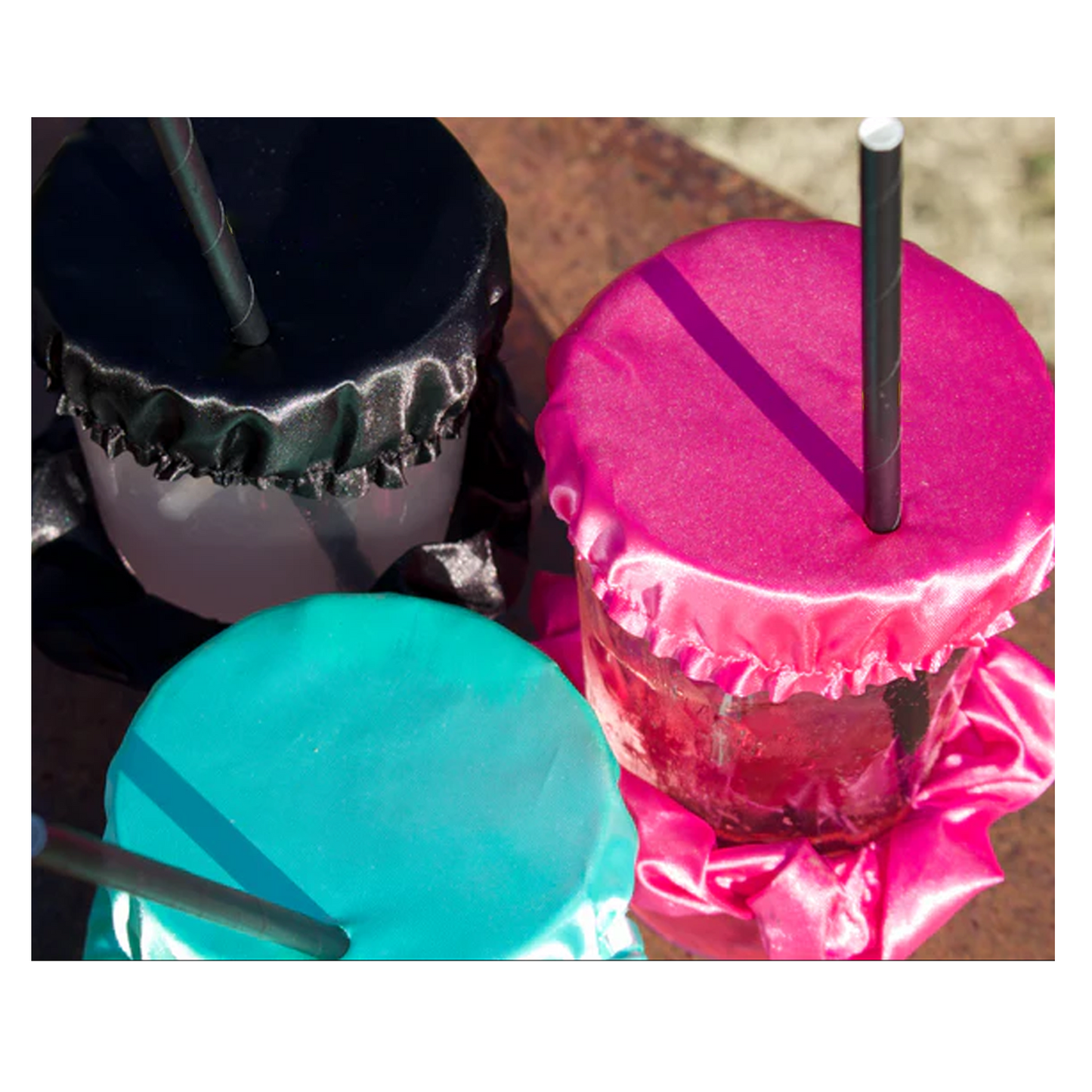 Satin Drink Cover Scrunchies