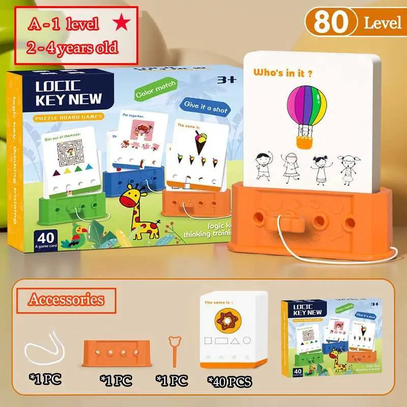 Montessori Logical Thinking Puzzle Game for Kids – Early Learning Shape Sorting