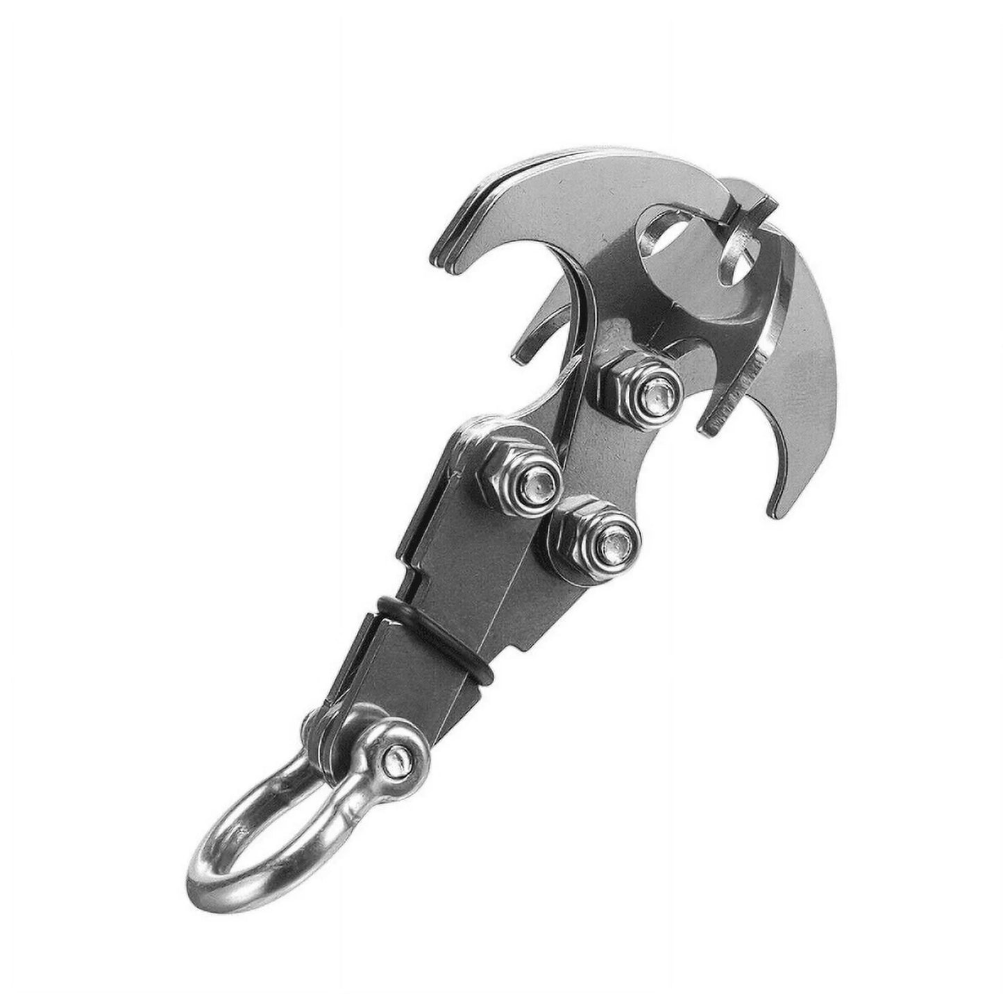 Folding Gravity Grappling Hook Outdoor Steel Climbing Claw Survival Carabiner