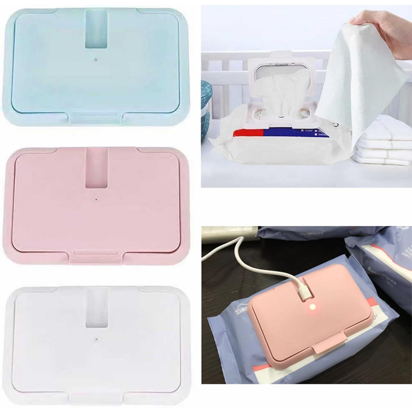 USB Baby Wet Wipe Warmer – Portable Heated Dispenser for Home & Car