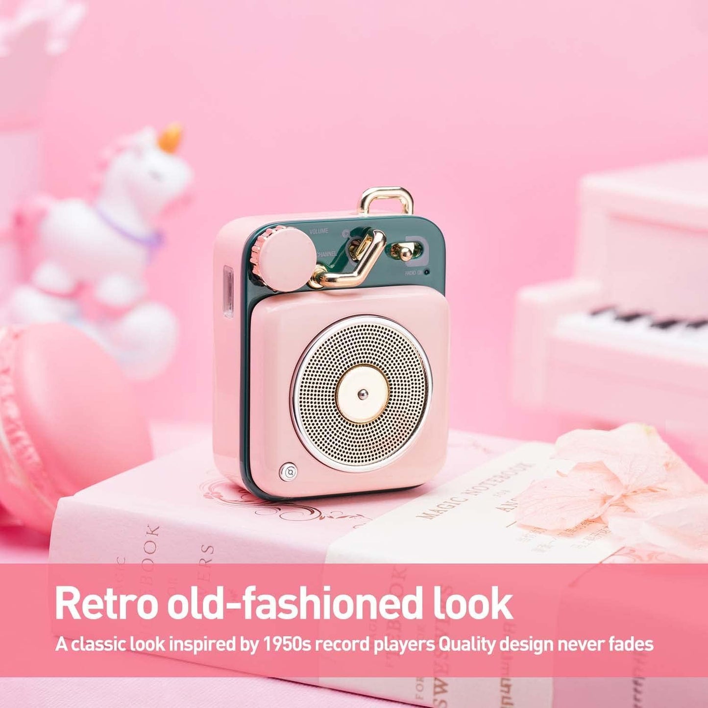 Mini Retro Bluetooth Speaker – Portable Wireless Metal Speaker with Clear HiFi Sound