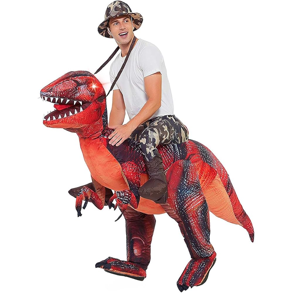 Velociraptor - Red - Ride-On Dinosaur - Costume - Child One Size