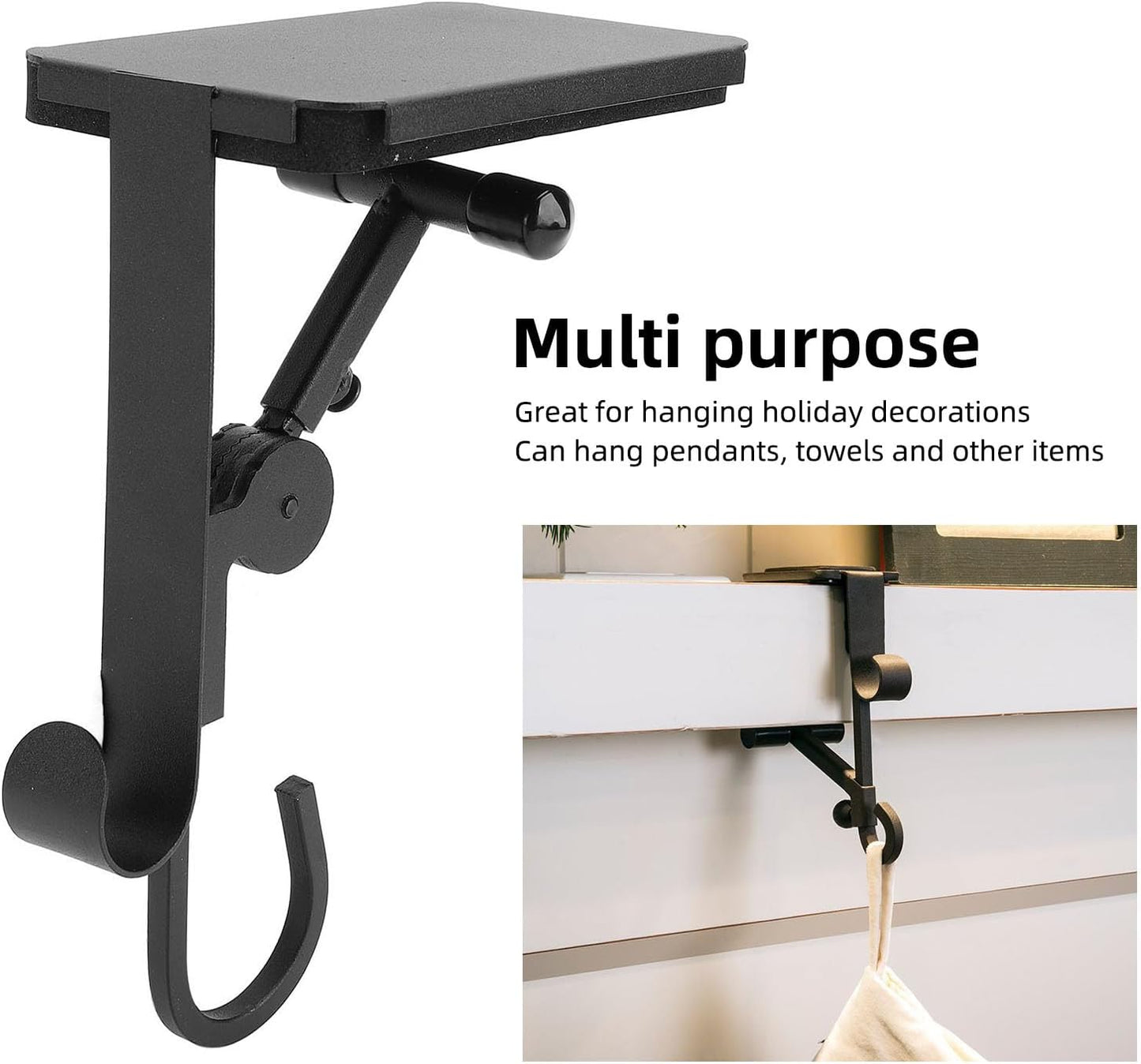 Multi-Purpose Lightweight Fireplace Hooks | Sturdy Decorative Wreath Hangers