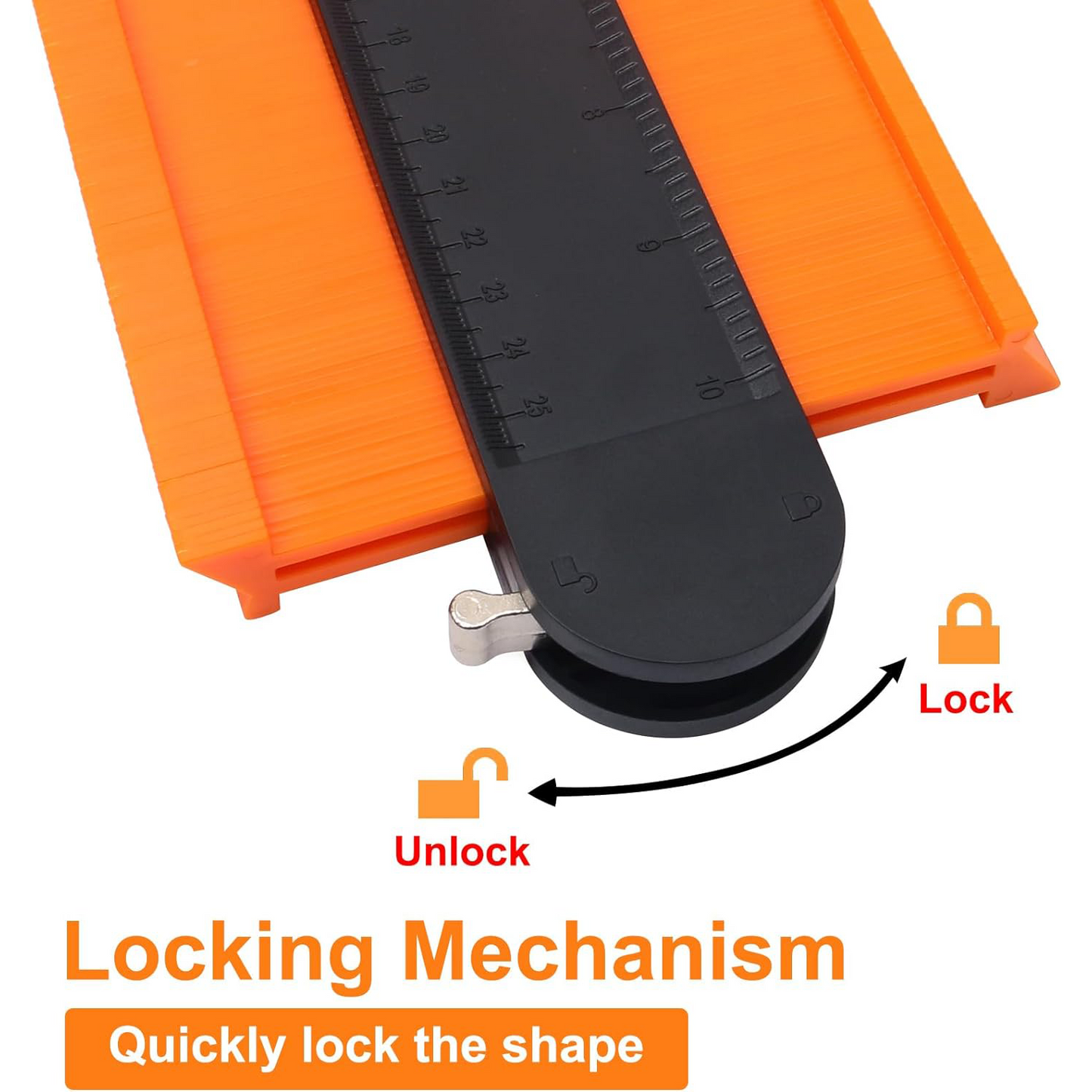 10-Inch Plastic Contour Gauge – Precise Profile Duplication Tool