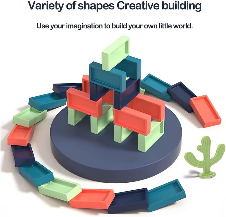 Automatic Domino Train Set – 60 Pcs Dominoes Educational Toy for Kids