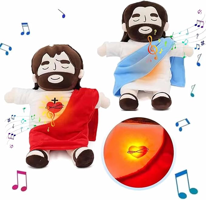 Breathing Jesus Plush Toy – Comfort & Faith Companion | Soothing Rhythmic Breathing