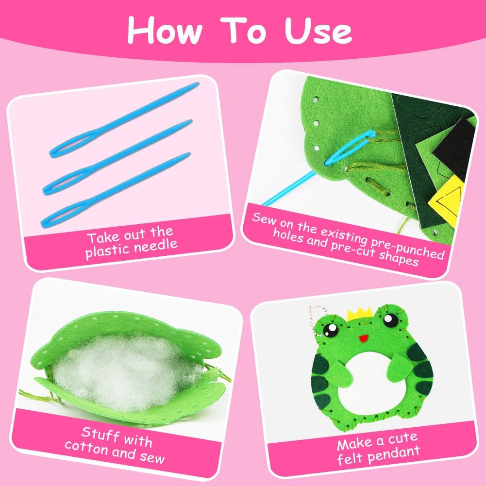 Safe Felt Animal Set for DIY Sewing