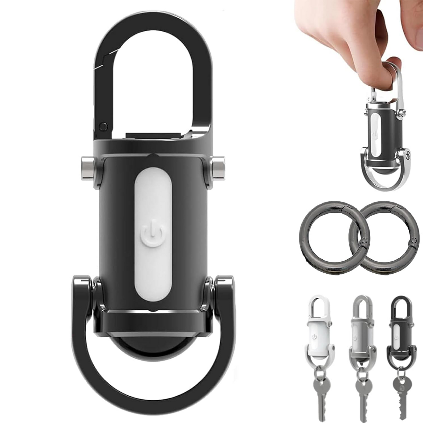 Mini Flashlight Keychain – 3-in-1 Emergency LED Flashlight, Power Bank & Keychain Light