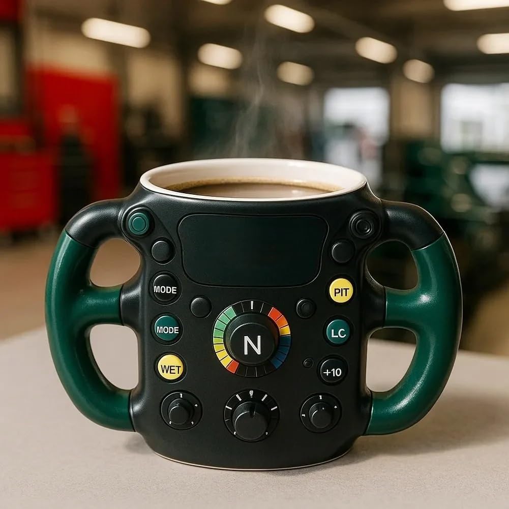 F1 Steering Wheel Mug – Start Your Day with Racing Passion