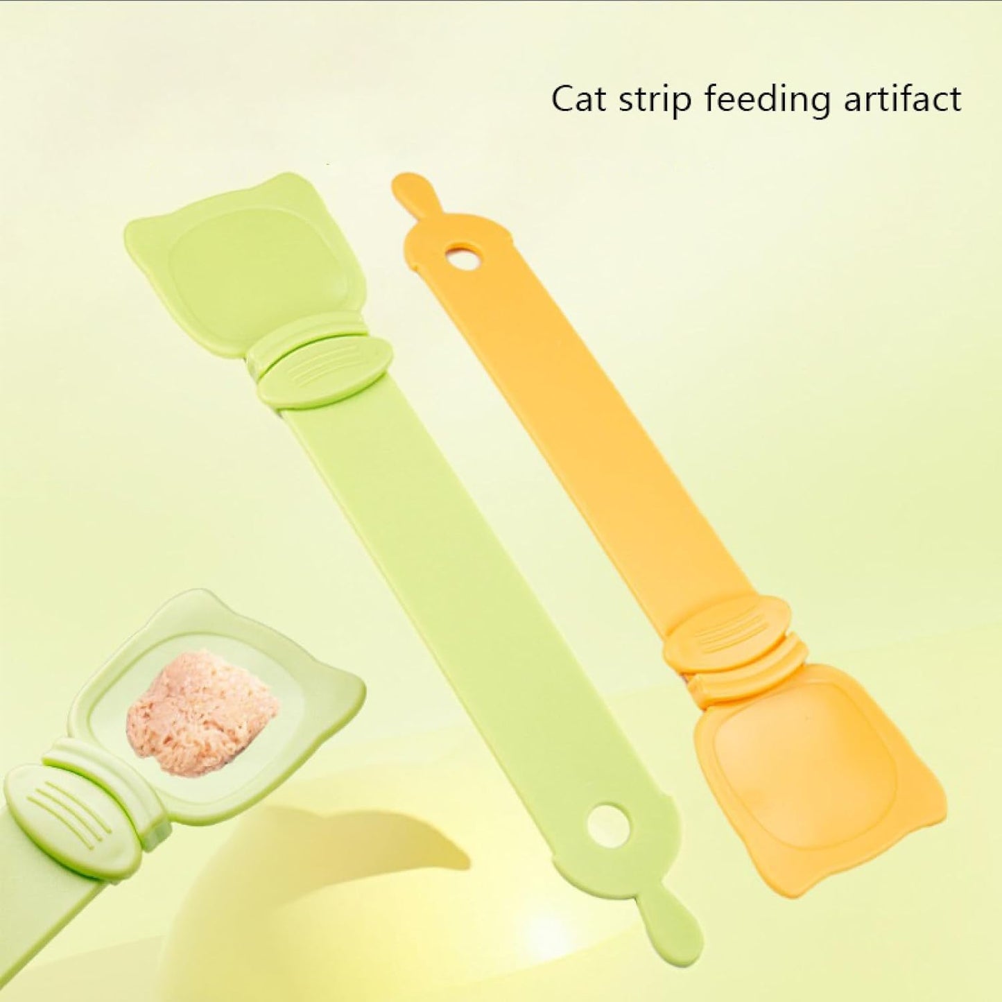 3-Pack Pet Treat Scoops – Cat Food Storage & Squeeze Stick Tool | 2-in-1 Multifunctional Cat Feeder (One Size, Mixed Colors)