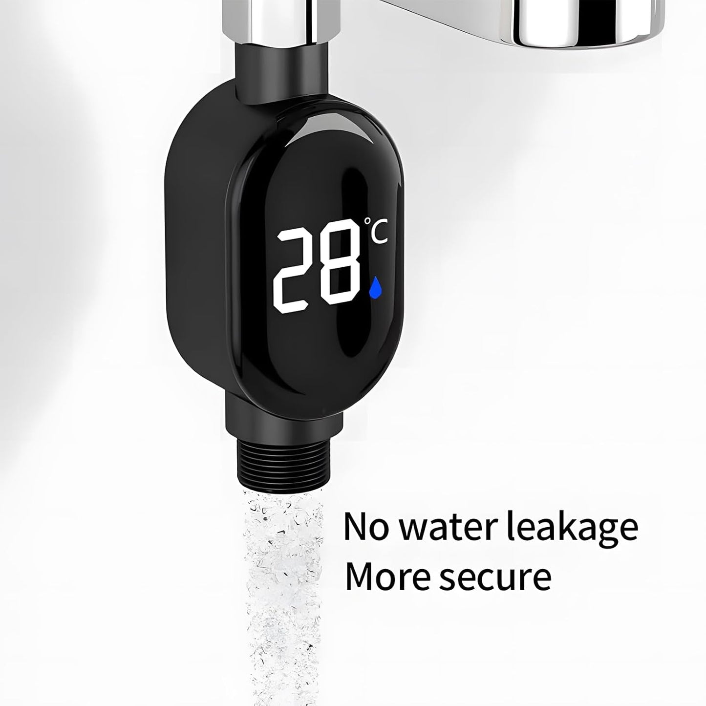 Waterproof Smart Digital Shower Thermometer – LED Display for Safe Bathing