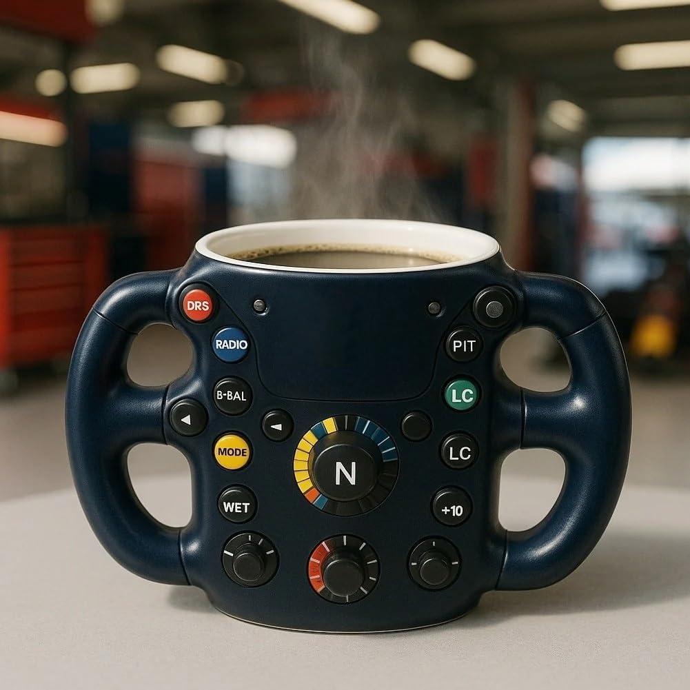 F1 Steering Wheel Mug – Start Your Day with Racing Passion