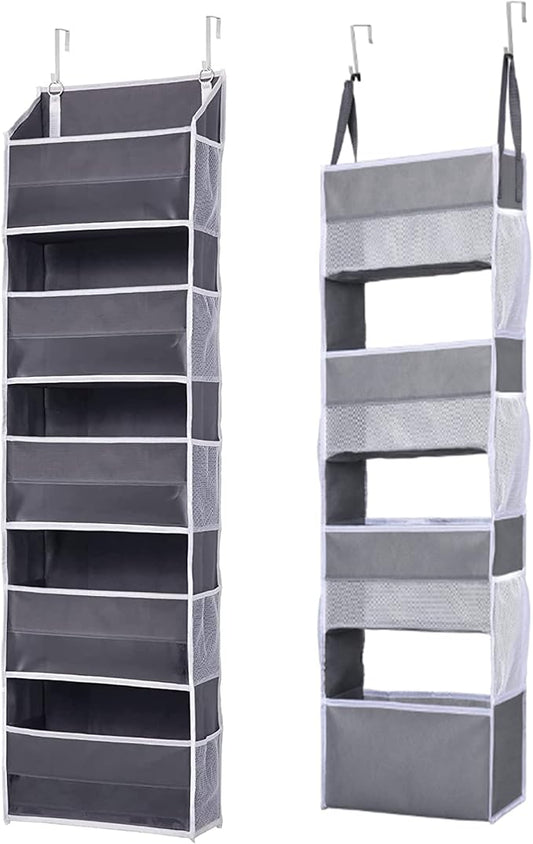 Over-the-Door Storage Organizer – Single Pack | 5 Large Pockets & 10 Mesh Side Pockets | Holds Up to 44lbs | Transparent Window | Ideal for Bedroom/Nursery/Toys/Shoes/Diapers