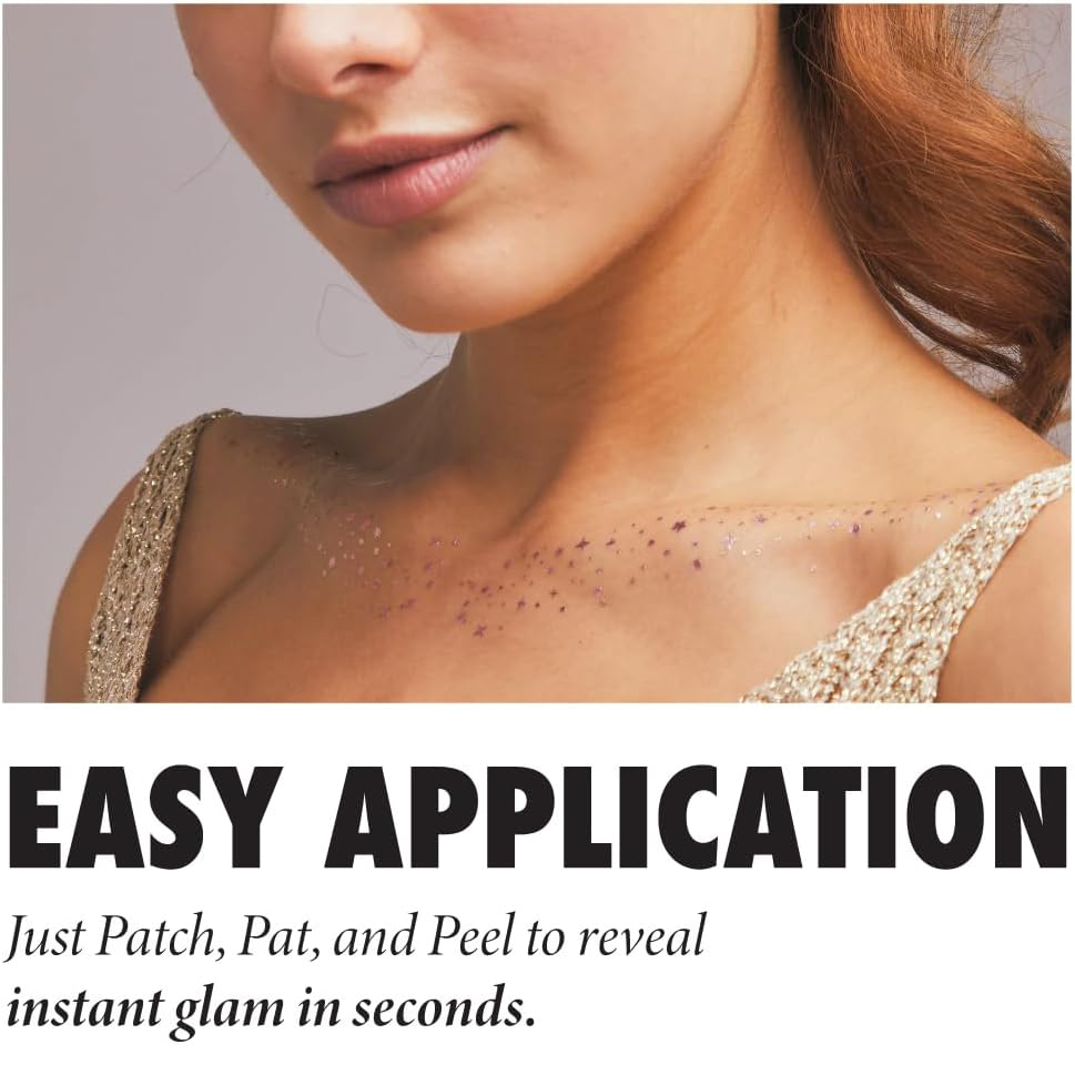 Gold Collarbone Glitter Patches – Shine with Every Move