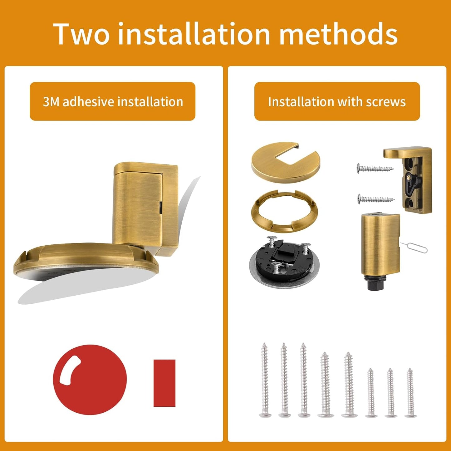 Adjustable Door Stopper – Heavy-Duty No-Drill Floor Mount