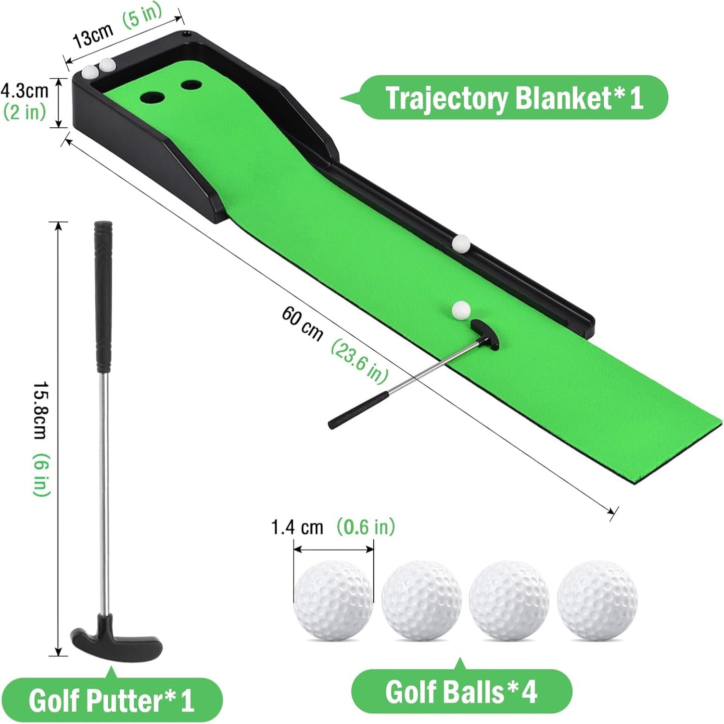 Desktop Tabletop Putting Game – Fun Office Desk Golf Gift for Golf Lovers