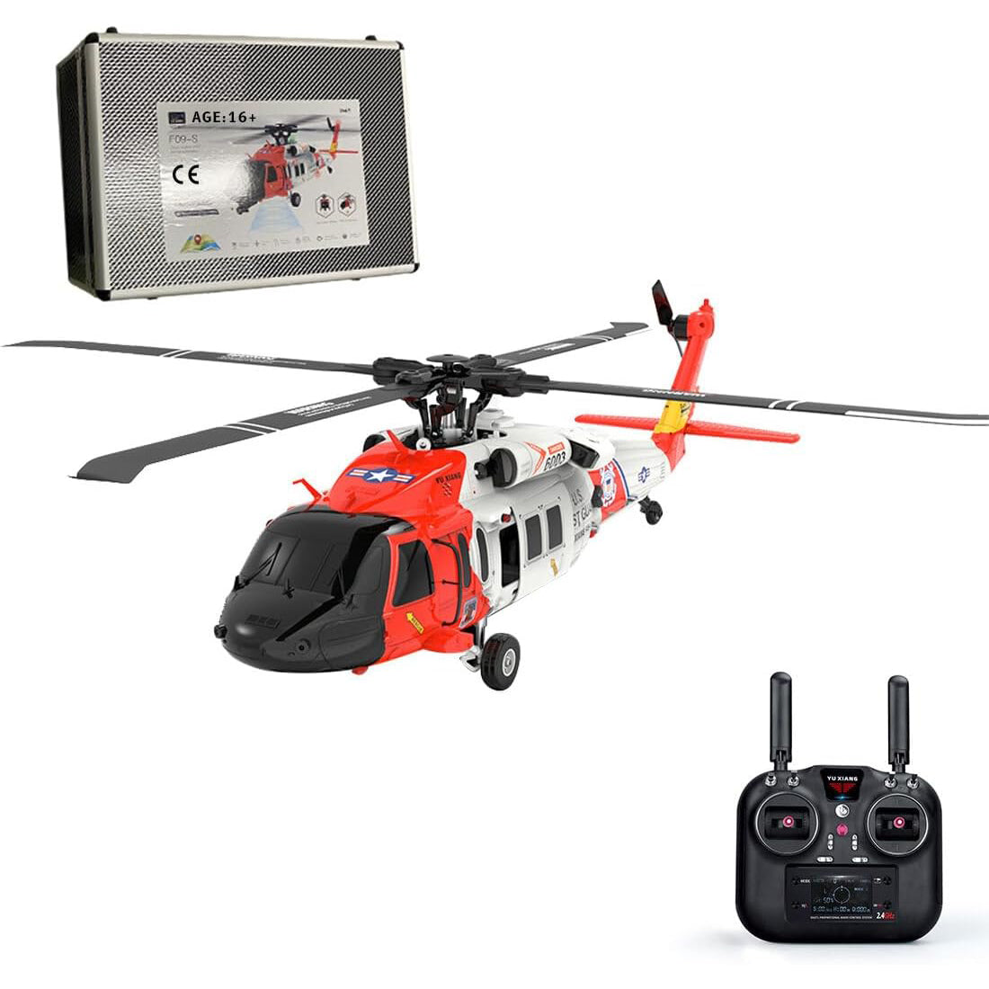 1/47 Scale Brushless RC Helicopter – 2.4G 6-Channel Remote Control Helicopter Model