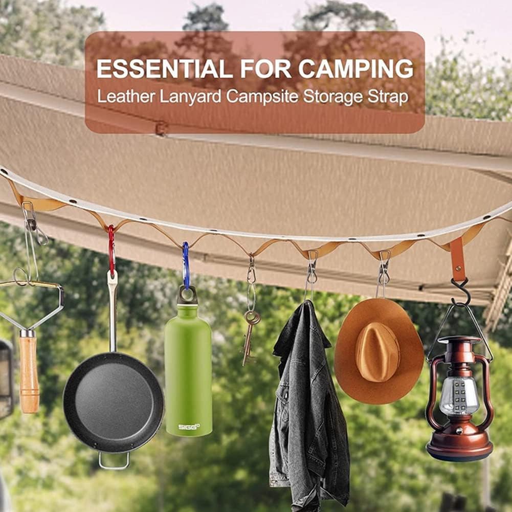 Camping Gear Storage Adjustable 16ft Tent Clothesline with 25 Loops