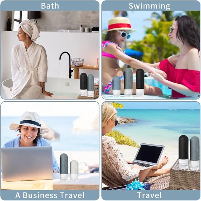 18-Piece Travel Toiletry Bottle Set – TSA Approved | Leak-Proof Silicone Containers & Multi-Functional Travel Accessories