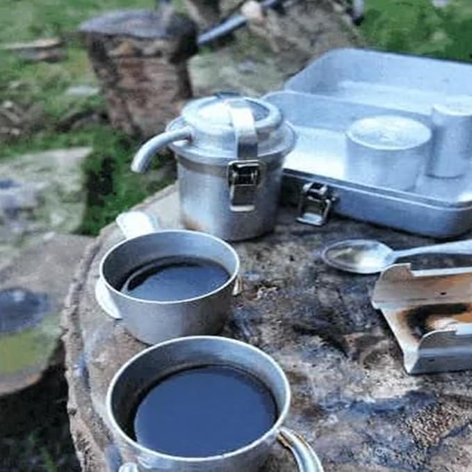 Vintage Camping Coffee Maker Kit – Portable Espresso Travel Set