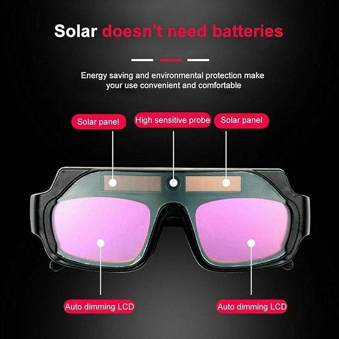 Auto-Darkening Welding Goggles – Head-Mounted Arc Welding Protective Glasses | Rapid Dimming × Eye Protection