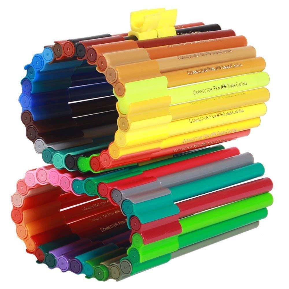 18-Pack Connector Pens – Bright & Vivid Colors for Creative Fun