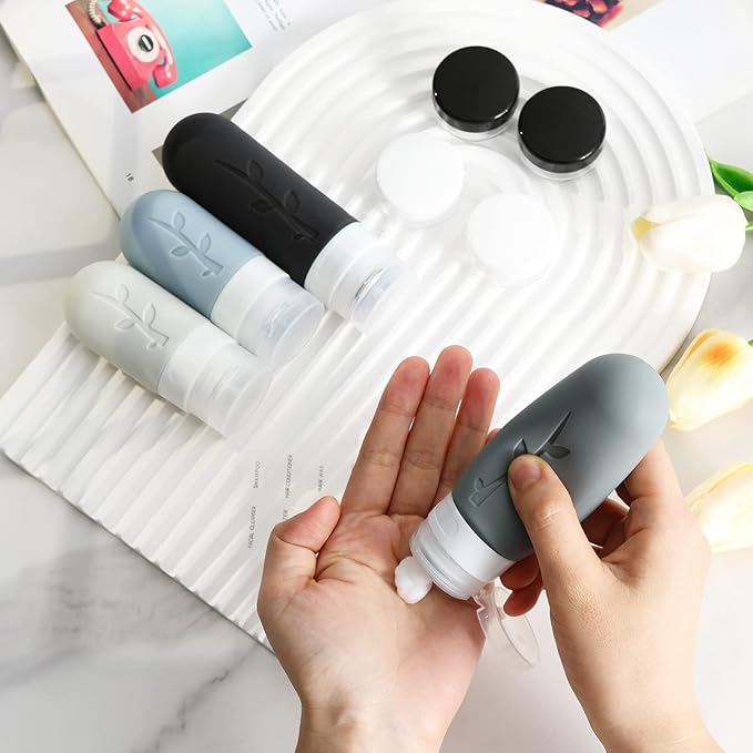 18-Piece Travel Toiletry Bottle Set – TSA Approved | Leak-Proof Silicone Containers & Multi-Functional Travel Accessories