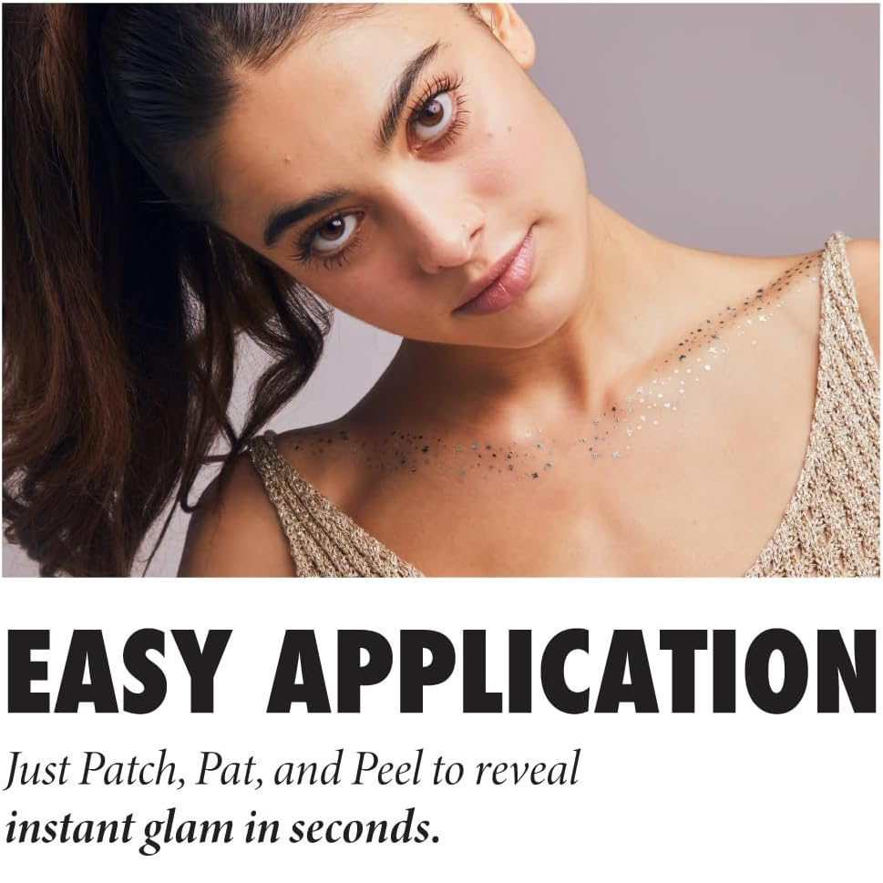 Gold Collarbone Glitter Patches – Shine with Every Move