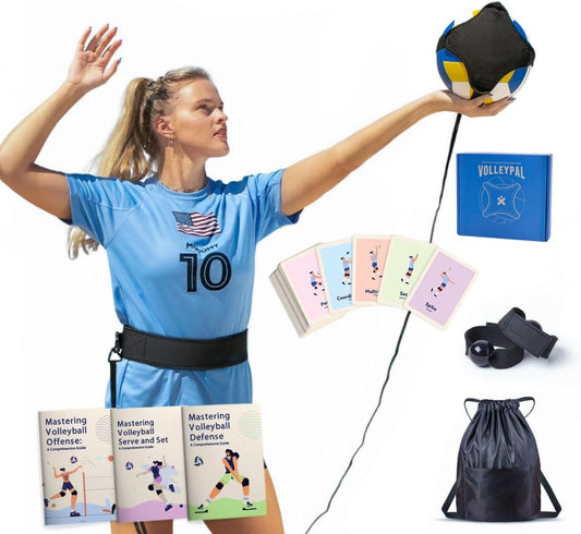 Volleyball Training Aid – Solo Rebound Trainer for Serving, Spiking, Setting & Passing
