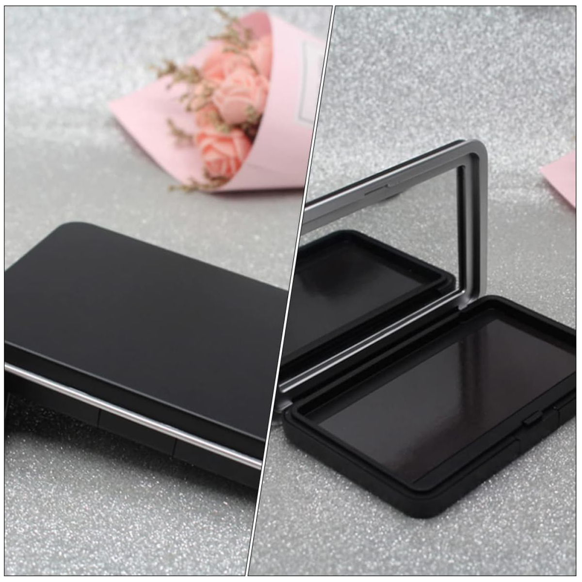 Empty Makeup Container Set – Portable Refillable Eyeshadow, Blush & Lipstick Storage Box