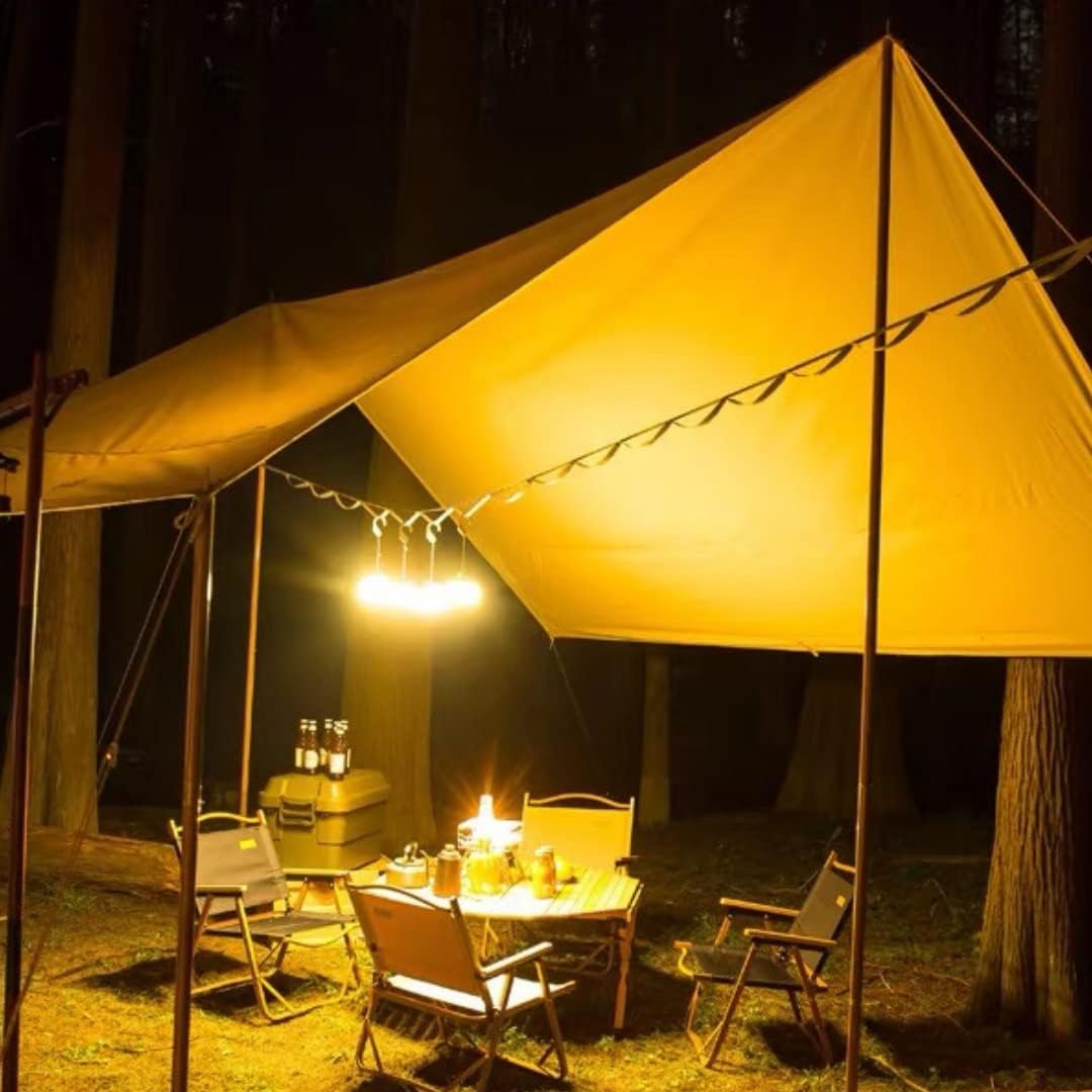 Camping Gear Storage Adjustable 16ft Tent Clothesline with 25 Loops