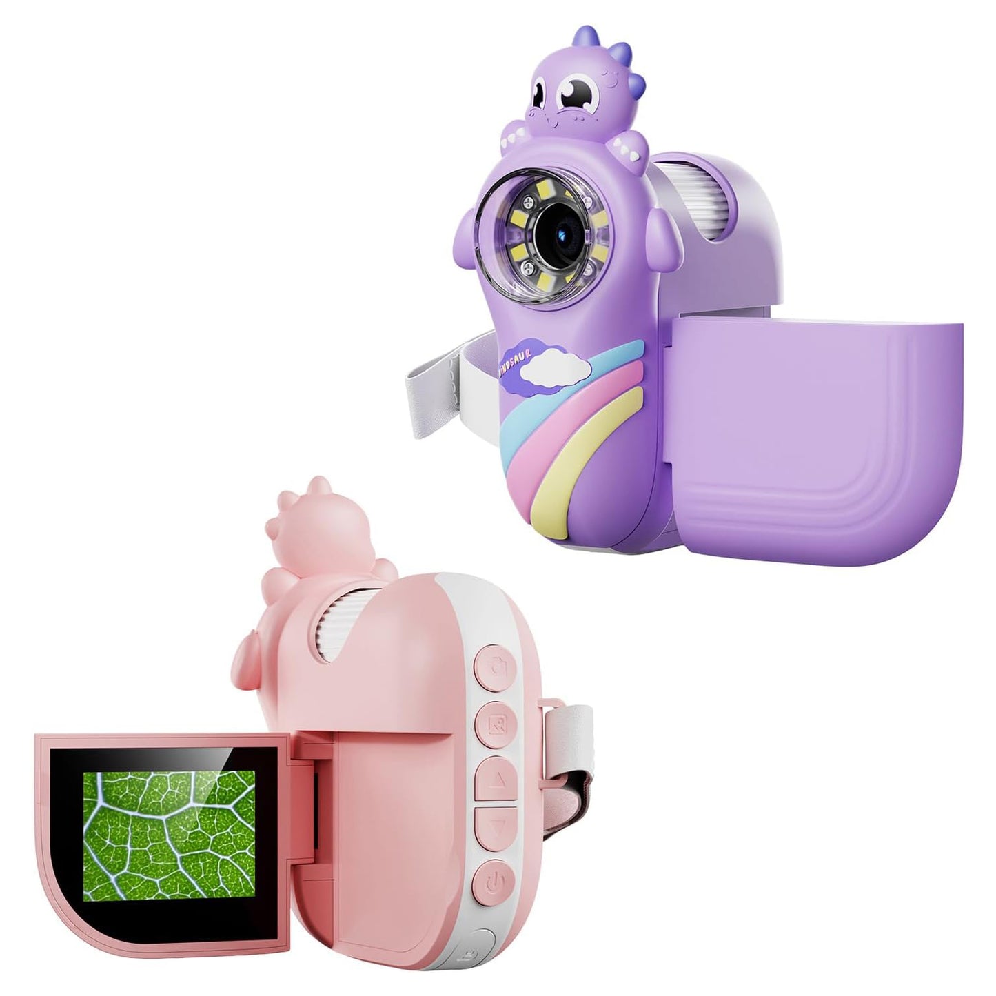 Children's 1000x Handheld Microscope with Adjustable LED Lights & 2-inch LCD Display