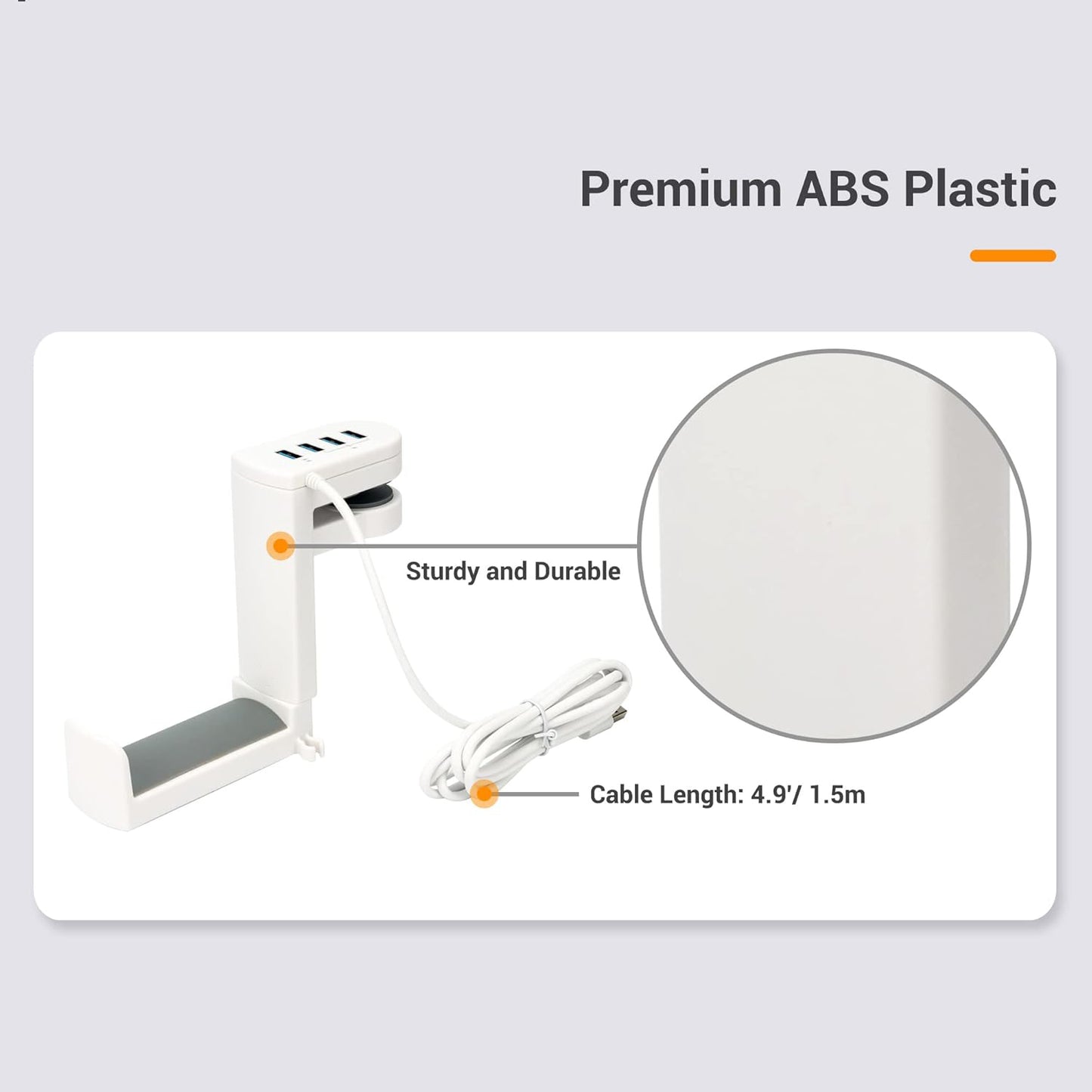 360° Rotating Headphone Stand – Multifunctional Desktop Headphone Hook