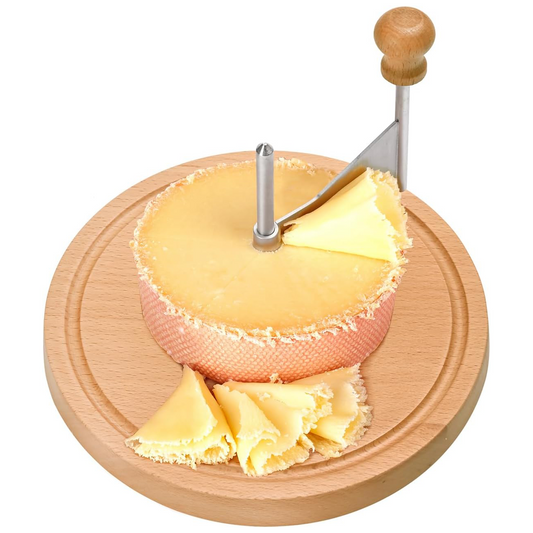 Wooden Cheese Roller – Stainless Steel Cheese Slicer for Cheese & Chocolate