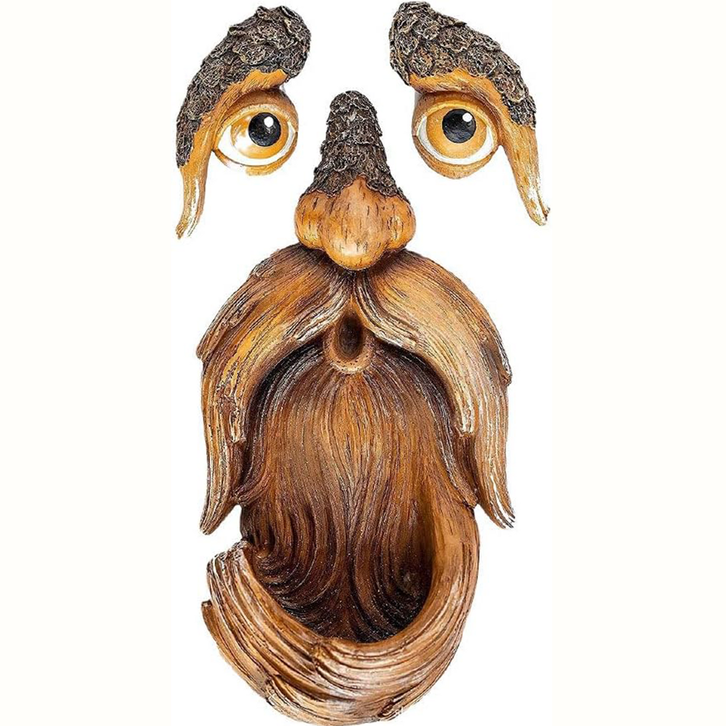 Old Man Tree Face Decor Outdoor, Tree Hugger Sculpture Bird Feeder