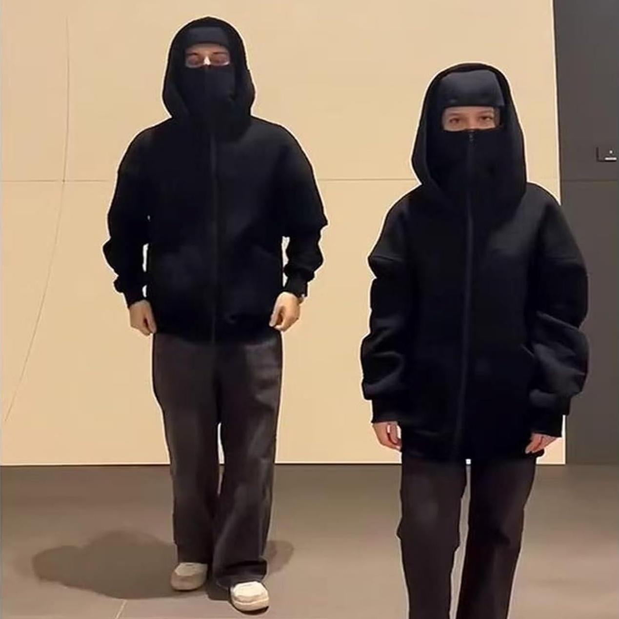 Full-Zip Mask Hoodie – Unisex Streetwear for Style and Comfort