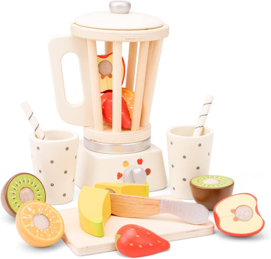 Wooden Smoothie Toy Set – Pretend Play Kitchen Toys for Kids