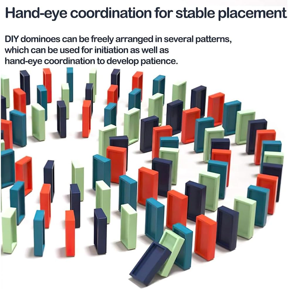 Automatic Domino Train Set – 60 Pcs Dominoes Educational Toy for Kids