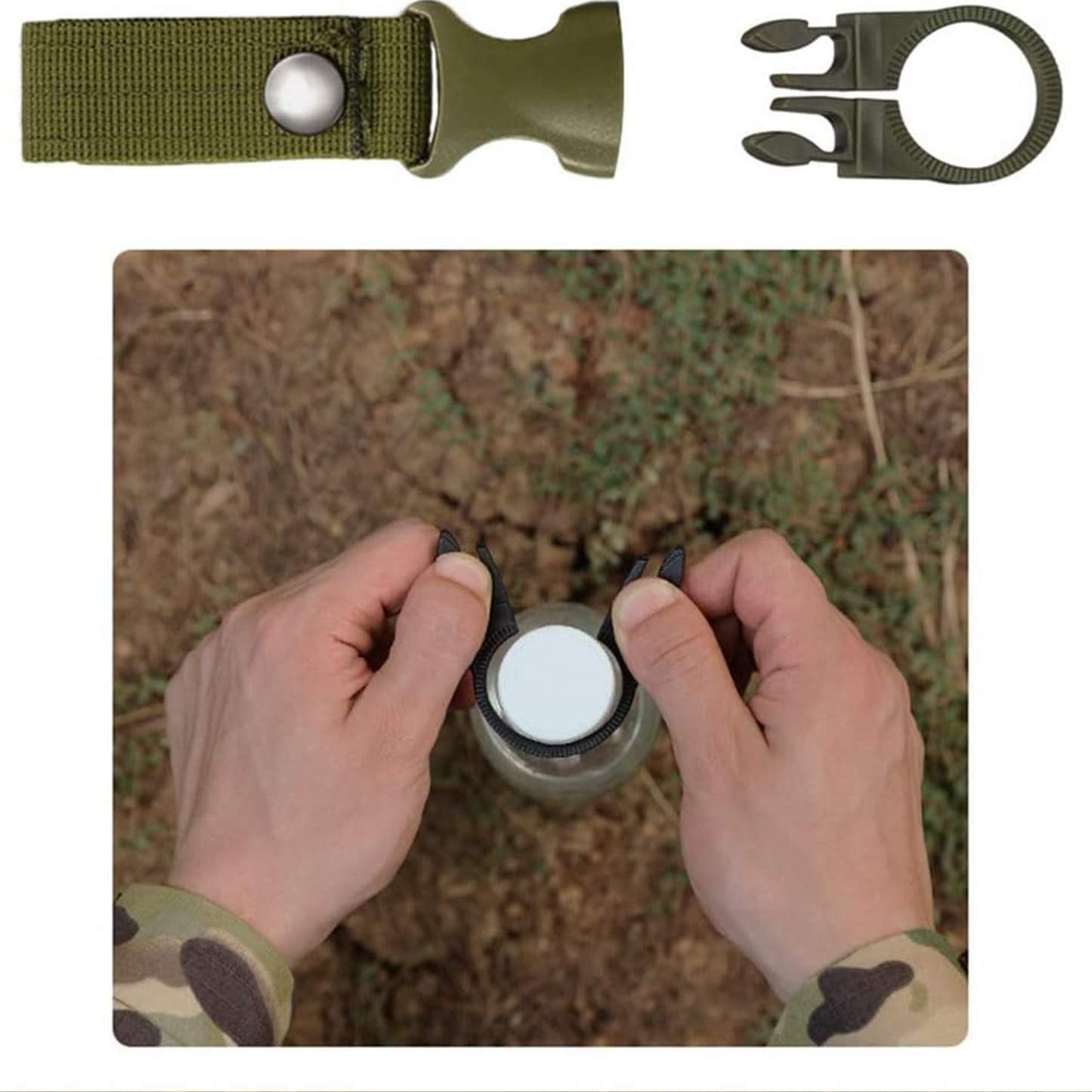 Water Bottle Holder Clip,Chain Bottle Holder with Belt Buckle