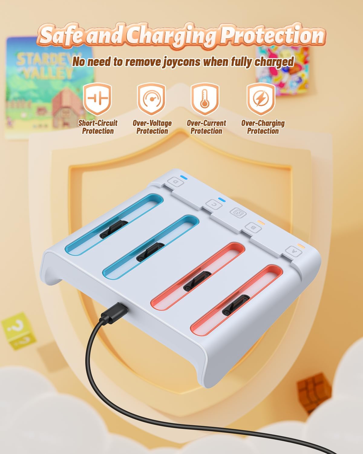 8-in-1 Charging Dock – Compatible with Switch 2, Switch, and Switch OLED