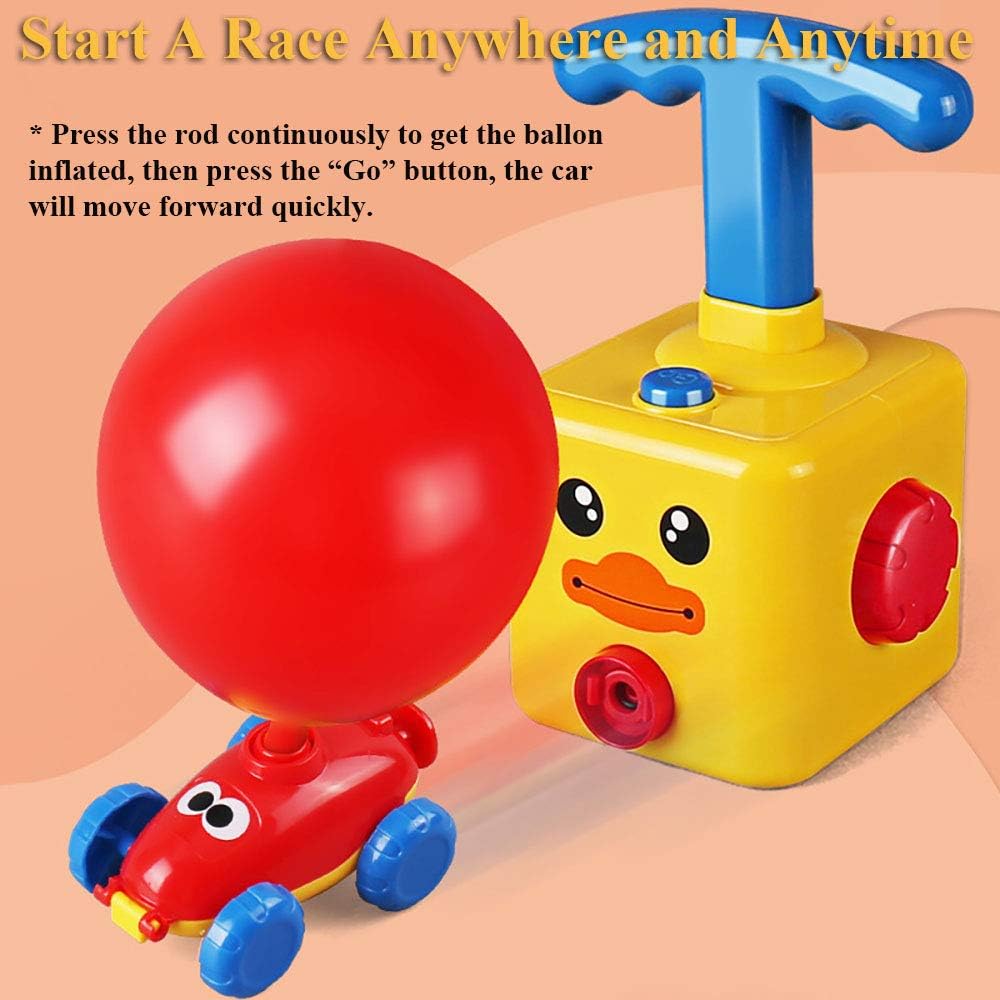 Balloon Powered Car Toy Set – Dual Mode Balloon Launcher with Cars, Rocket & Astronaut