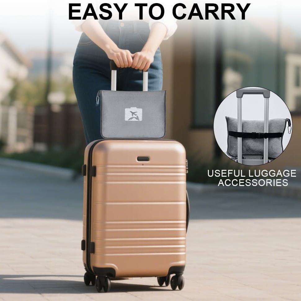 Travel Blanket and Pillow – Soft 2-in-1 Airplane Blanket with Carrying Case