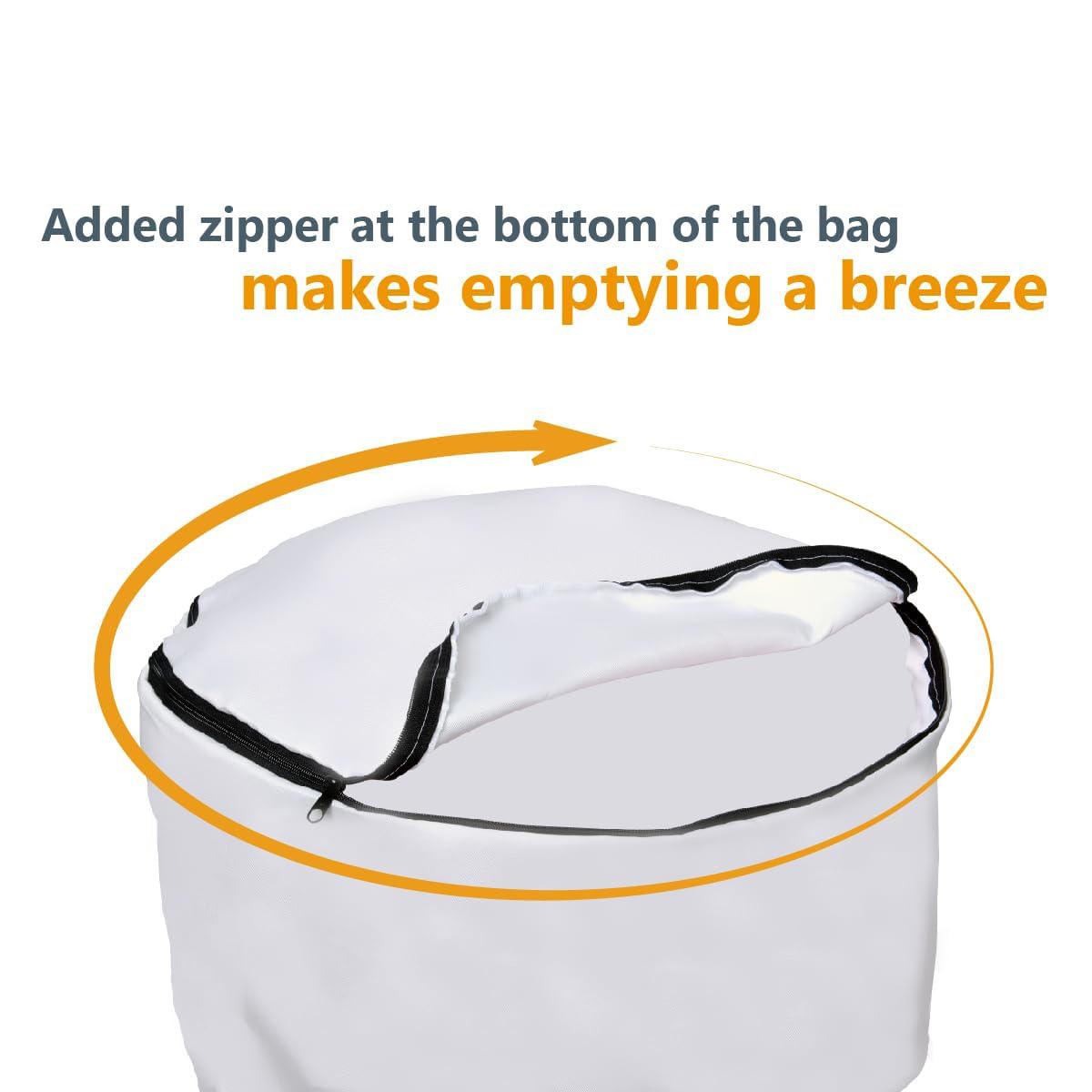 Dust Collection Bag with 4-Inch Keyed Hose Clamp – 30 Micron Filter for Planers & Collectors