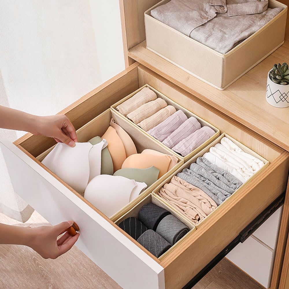 Clothing Drawer Organizer – 6-Piece Foldable Drawer Divider Storage Set for Bedroom