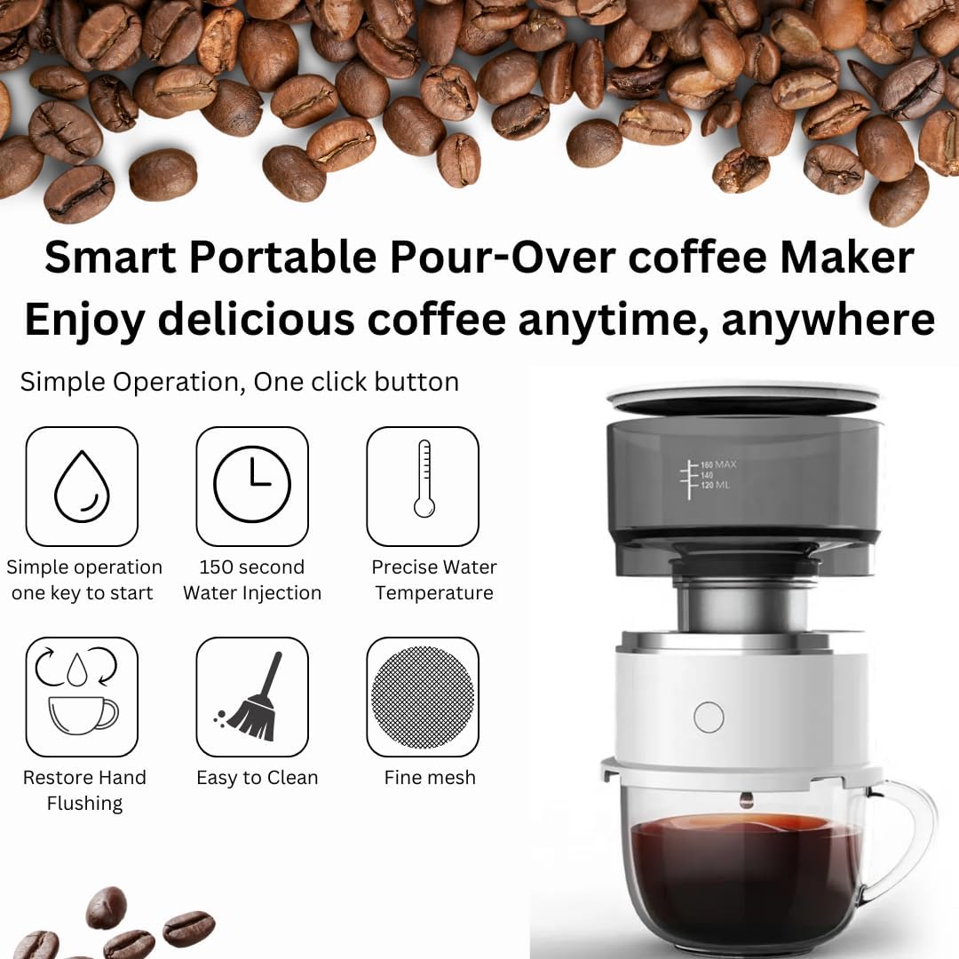 Smart Mini Coffee Maker – Portable Automatic Brewing Machine for Coffee & Tea