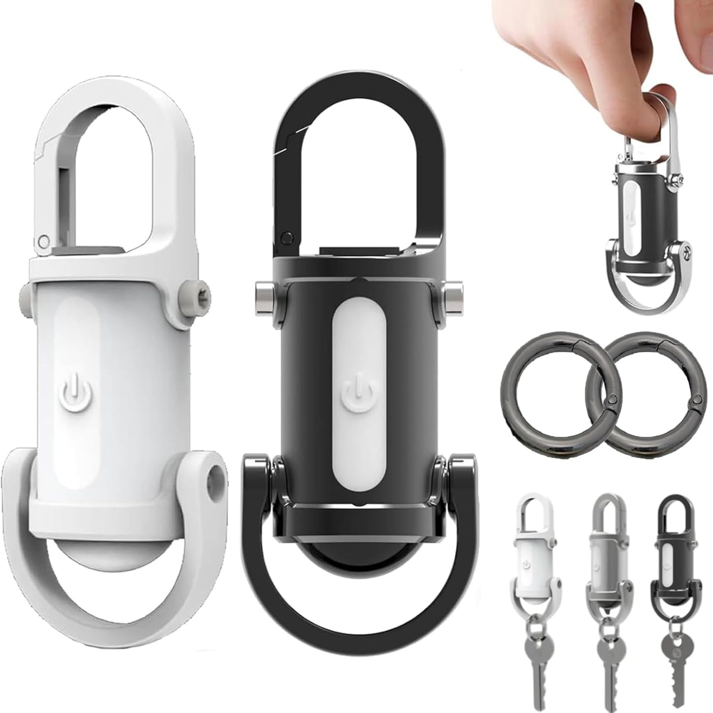 Mini Flashlight Keychain – 3-in-1 Emergency LED Flashlight, Power Bank & Keychain Light