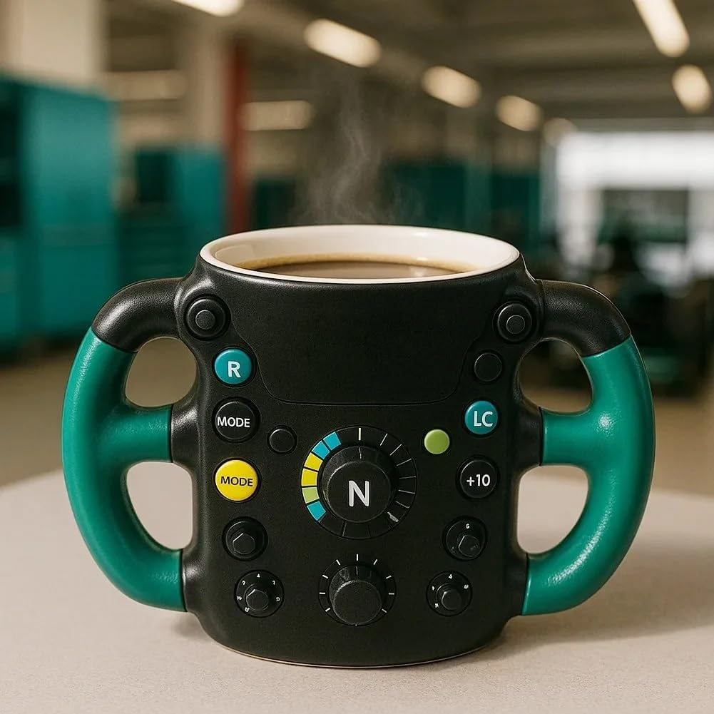F1 Steering Wheel Mug – Start Your Day with Racing Passion