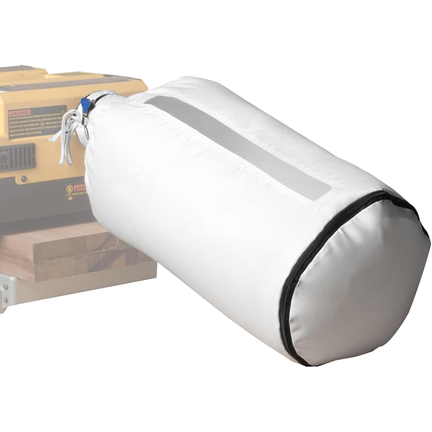Dust Collection Bag with 4-Inch Keyed Hose Clamp – 30 Micron Filter for Planers & Collectors
