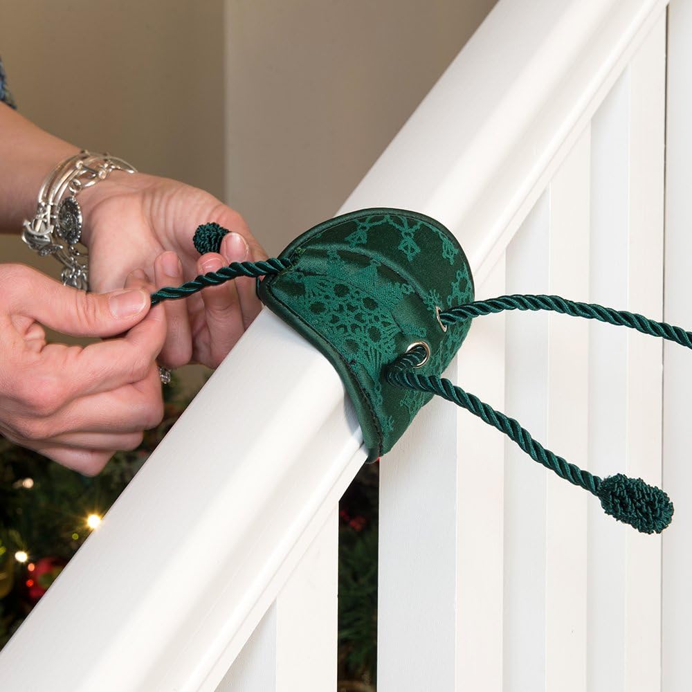 Garland Tie Binds – Holiday Railing Hooks with Scratch Protection