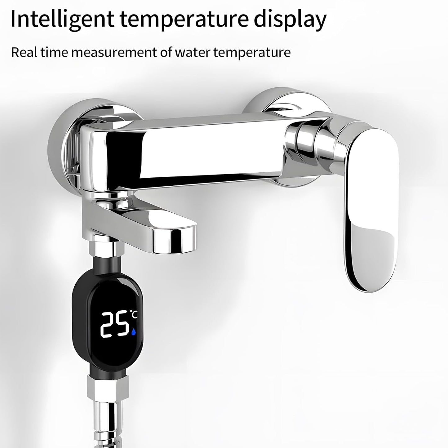 Waterproof Smart Digital Shower Thermometer – LED Display for Safe Bathing